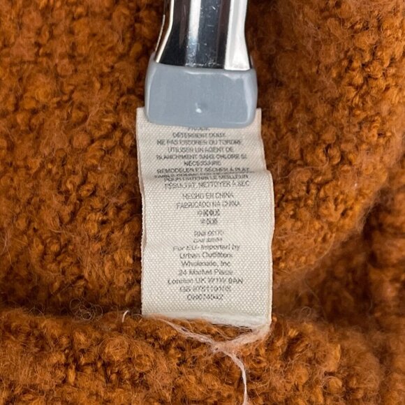 Free People Women Sweater Alpaca Oversized Fuzzy Knit Long Sleeve Deep V-Neck XS - Picture 9 of 13